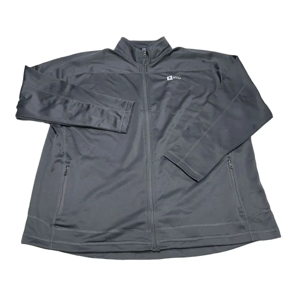 NWT Vantage Apparel NYU New York University NCAA Full Zip Sweatshirt Gray Sz XXL